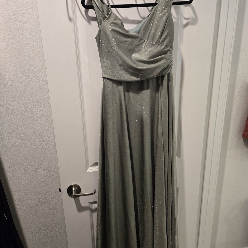 Elegant Sage Green Evening Gown
